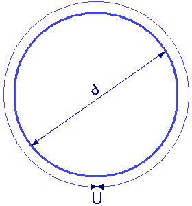Circle with diameter and circumference