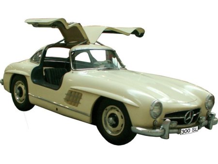 The necessity of the tubular space frame combined with the virtue of gull-wing doors - click to enlarge!