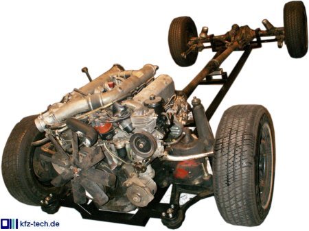 Mercedes 600 as Oldtimer without body - click to enlarge (only picture)!