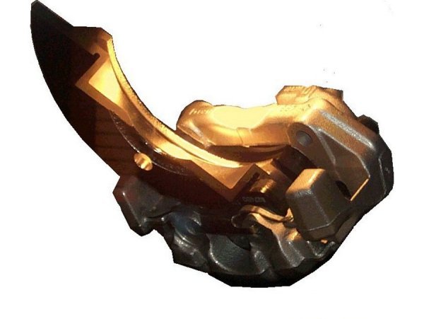 Frame-caliper brake - cut-away brake disc - click to enlarge!