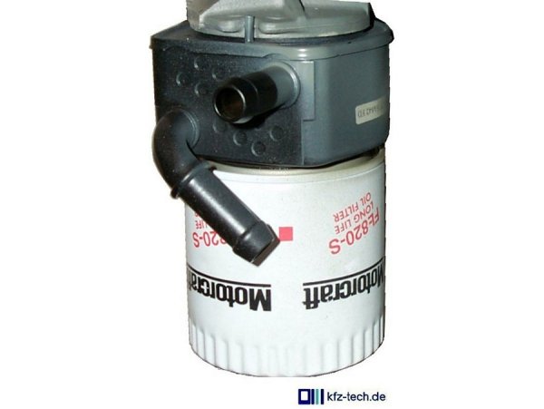 Installed between the oil-filter and the flange - click to enlarge!