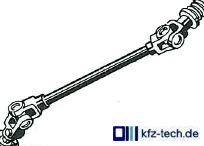 Universal joint in the steering