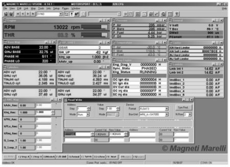 Here you can see the results of the telemetry. It transmits all engine ...